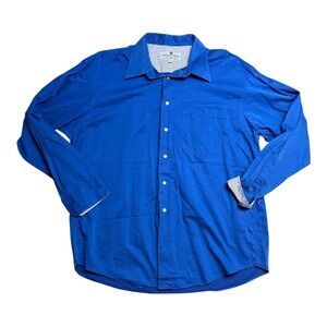 Wellington & Walker Men's Button-Up Shirt - Blue Casual Wear Size 17.5 34/35